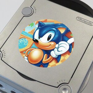 Custom Classic Sonic The Hedgehog (Genesis, Game Gear, Sonic R, Sonic Adventure) GameCube Console Jewel Stickers - You Pick!