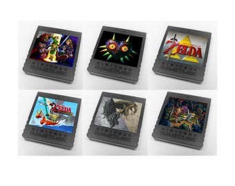 Custom The Legend of Zelda (Ocarina, Majora, Wind Waker, Twilight Princess) Nintendo GameCube Memory Card Stickers - You Pick!