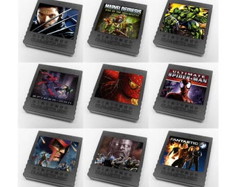 Custom Marvel (Spider-Man, X-Men, Hulk, Fantastic 4, Marvel Nemesis) Nintendo GameCube Memory Card Stickers - You Pick!