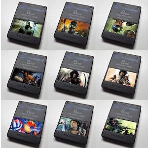 Custom Misc Ubisoft (Splinter Cell, Prince of Persia, Rayman) PlayStation 2 (PS2) Memory Card Stickers - You Pick!