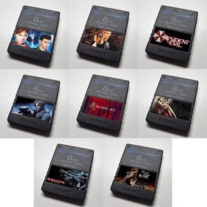 Stickers cartes mémoire personnalisés Resident Evil PlayStation 2 (PS2) - à vous de choisir !
