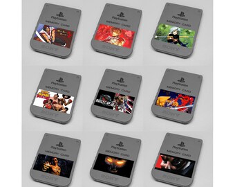 Custom Misc All-Stars (Toshinden, Bloody Roar, Ready 2 Rumble, Nightmare Creatures, Tenchu) PlayStation Memory Card Stickers - Catalog #1