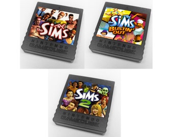 Custom "The Sims" Nintendo GameCube Memory Card Stickers