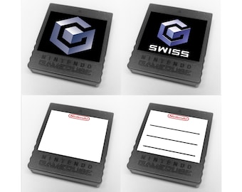 Custom GameCube Logo, Swiss, Blank, and Notes Nintendo GameCube Memory Card Stickers