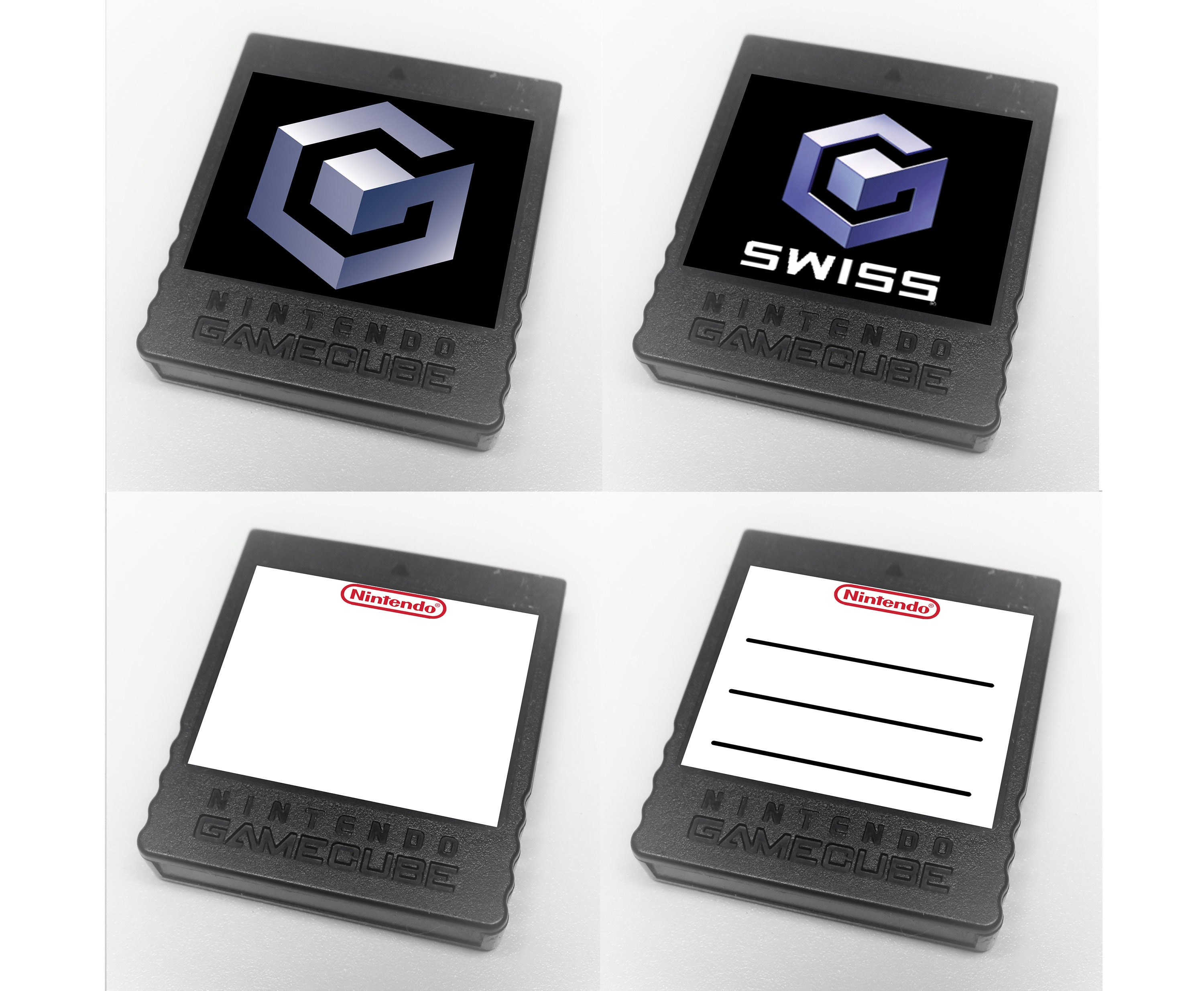 Custom Gamecube Logo, Swiss, Blank, and Notes Nintendo Gamecube