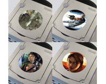 Custom Metal Gear Solid, TimeSplitters, and Splinter Cell Nintendo GameCube Console Jewel Stickers