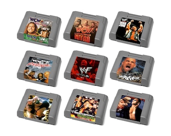Custom WCW and WWF Nintendo 64 (N64) Memory Card Stickers - You Pick!