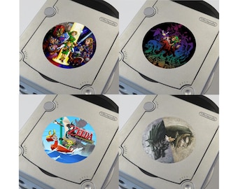 Niestandardowe naklejki na konsolę Nintendo GameCube z motywem The Legend of Zelda