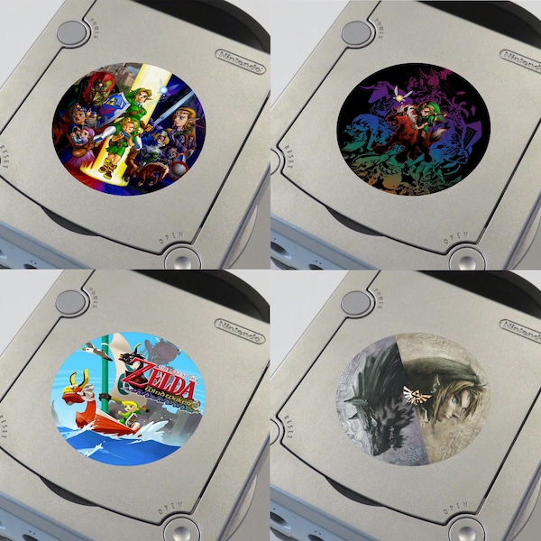Custom The Legend of Zelda Nintendo GameCube Console Jewel Stickers