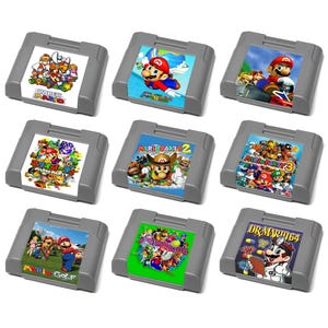 Custom Mario Nintendo 64 (N64) Memory Card Stickers - You Pick!