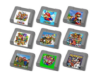 Custom Mario Nintendo 64 (N64) Memory Card Stickers - You Pick!
