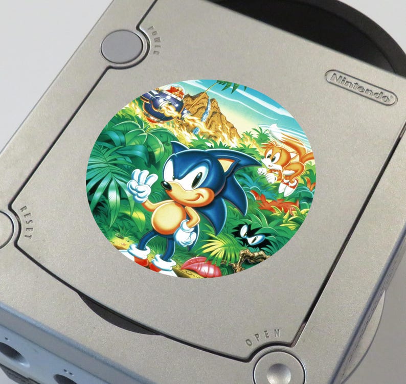 Gamecube Customization Sticker Custom Classic Sonic the Hedgehog (genesis, Game Gear, Sonic R, Sonic ...