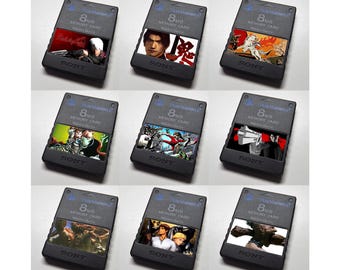 Custom Misc Capcom (Devil May Cry, Onimusha, Okami, Maximo, Viewtiful Joe, Monster Hunter, God Hand) PlayStation 2 PS2 Memory Card Stickers