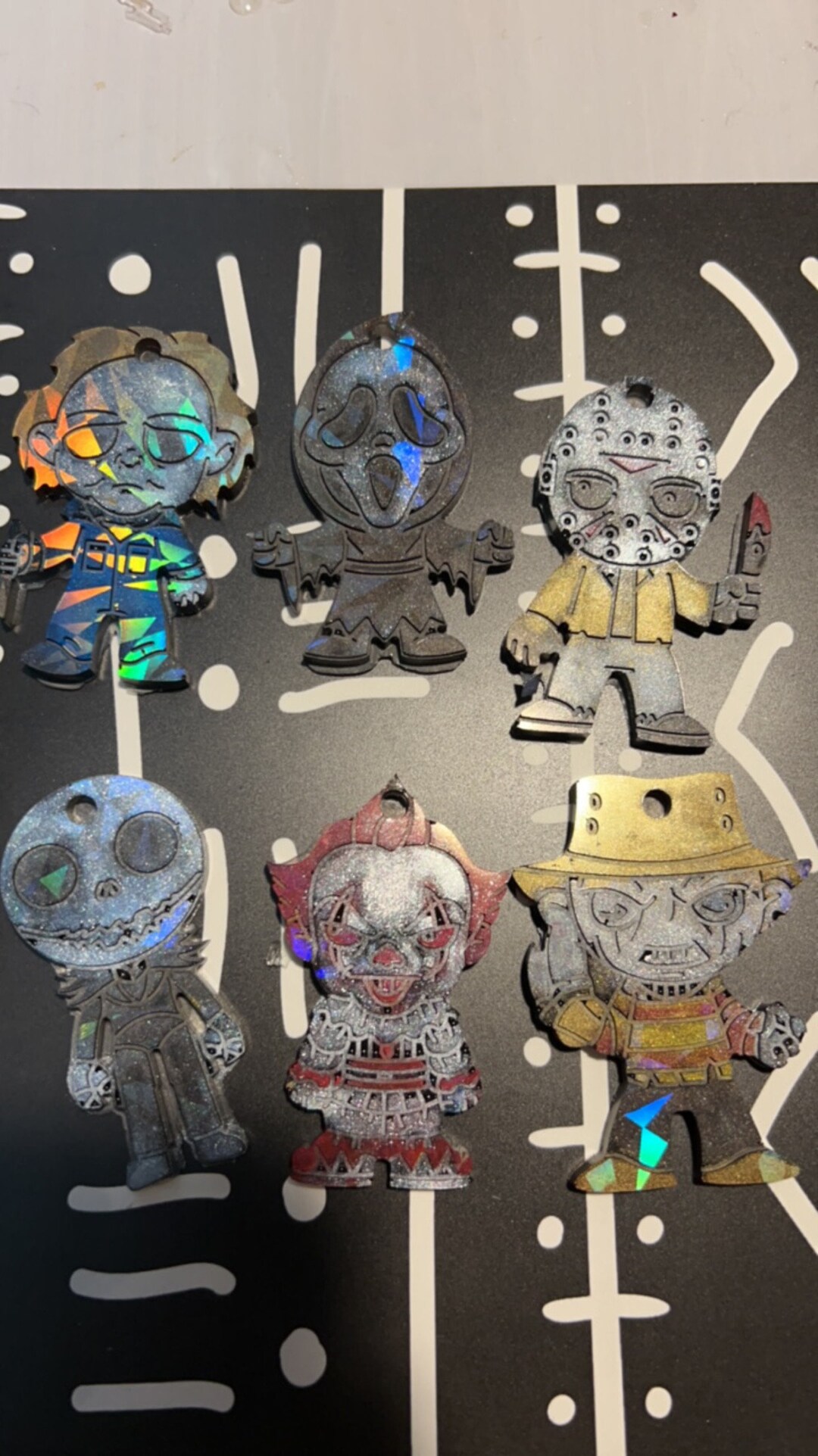 Holographic Horror Movie Key Chains Etsy