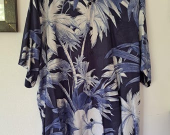 Tommy Bahama 3XL Button Down Aloha Shirt 100% Silk