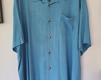 Tommy Bahama 3XL Button Down Aloha Shirt 100% Silk