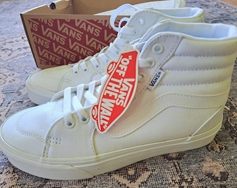 Vans Filmore Hi damesschoenen wit/wit, maat 7, canvas, nieuw. Zie foto's.