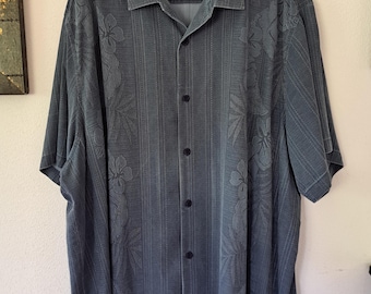 Tommy Bahama 4XL Button Down Aloha Shirt 100% Silk