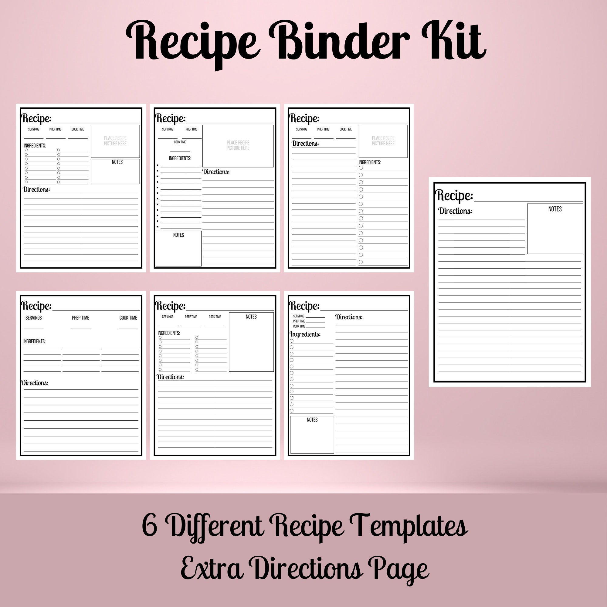 Free Printable Recipe Binder Kit