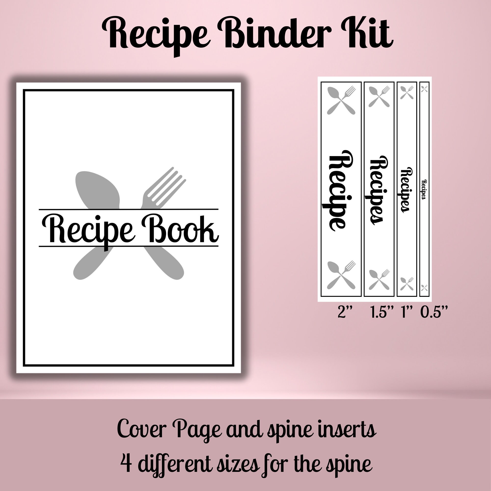 Printable Recipe Binder Kit - Etsy