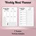 Printable Weekly Meal Planner - Etsy