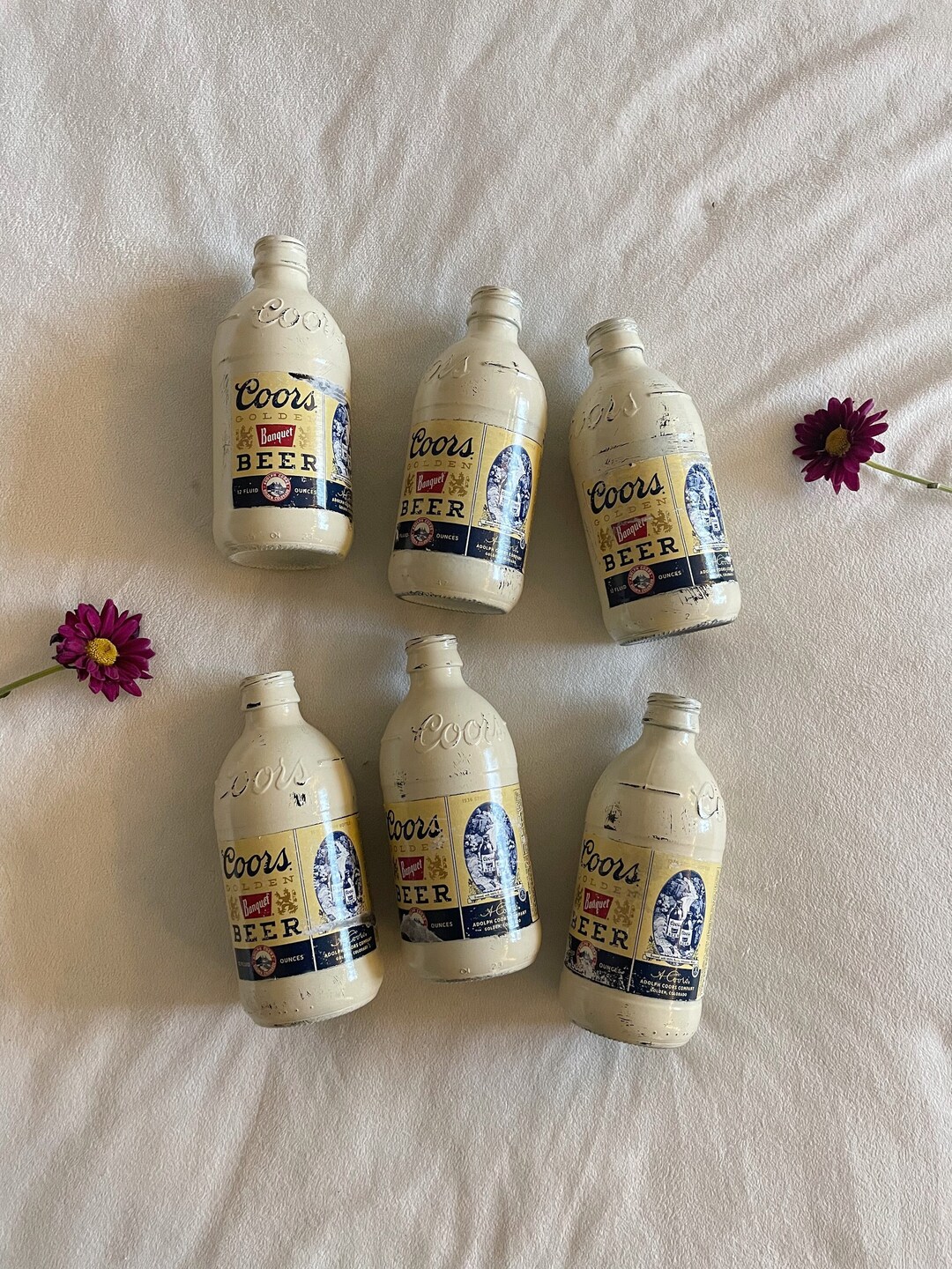 Coors Banquet Country Southern Home Decor Glass Vase Chic Set of 6 Etsy