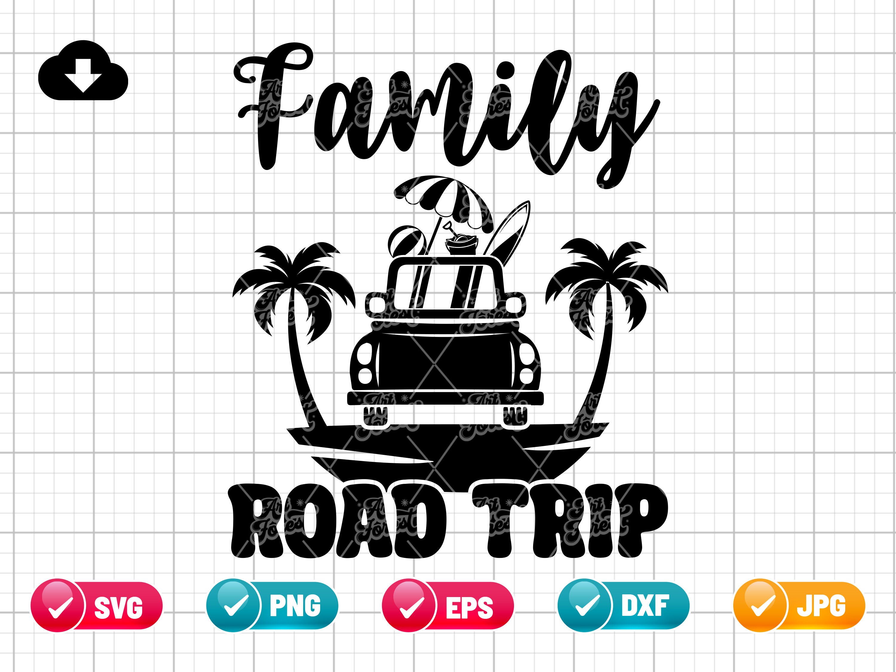 Family Road Trip SVG PNG EPS | Family Vacation Png | Summer Road Trip ...