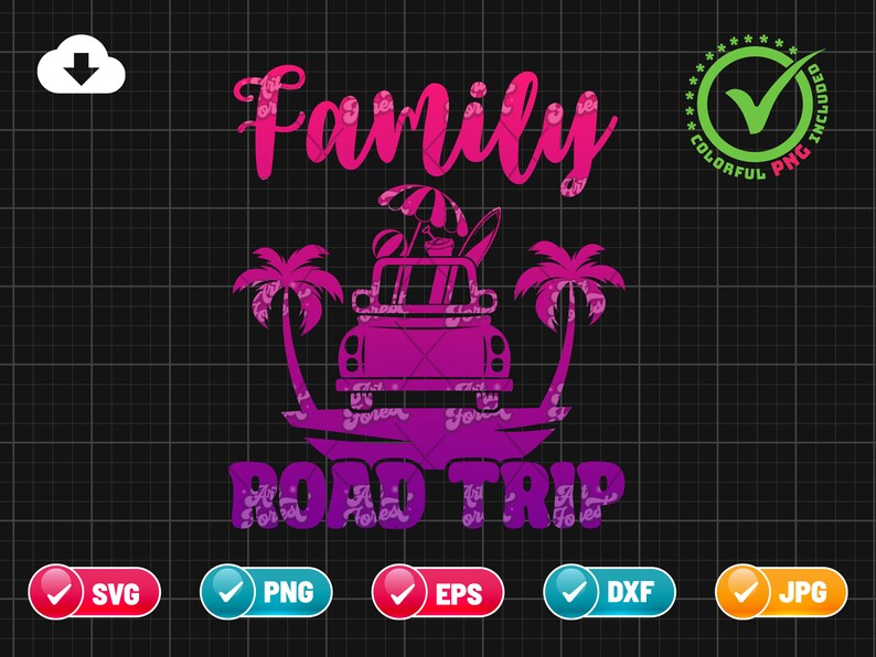 Family Road Trip SVG PNG EPS | Family Vacation Png | Summer Road Trip ...