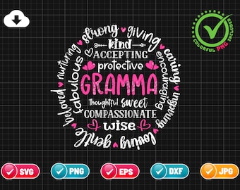 Oma SVG PNG EPS | Oma definitie Svg | Grootmoeder Svg | Nana-svg | Gezegende oma Svg | Png & Cricut bestand digitale download