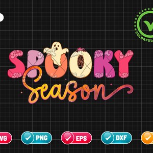 Spooky Season SVG PNG EPS | Halloween Svg | Ghost Svg | Spooky Svg | Spider Web Svg | Png & Cricut File Digital Download