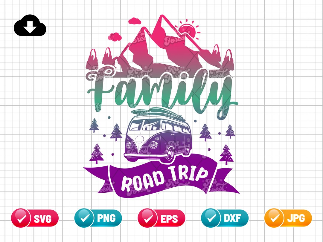 Family Road Trip SVG PNG EPS | Summer Vacation Svg | Camping Svg ...