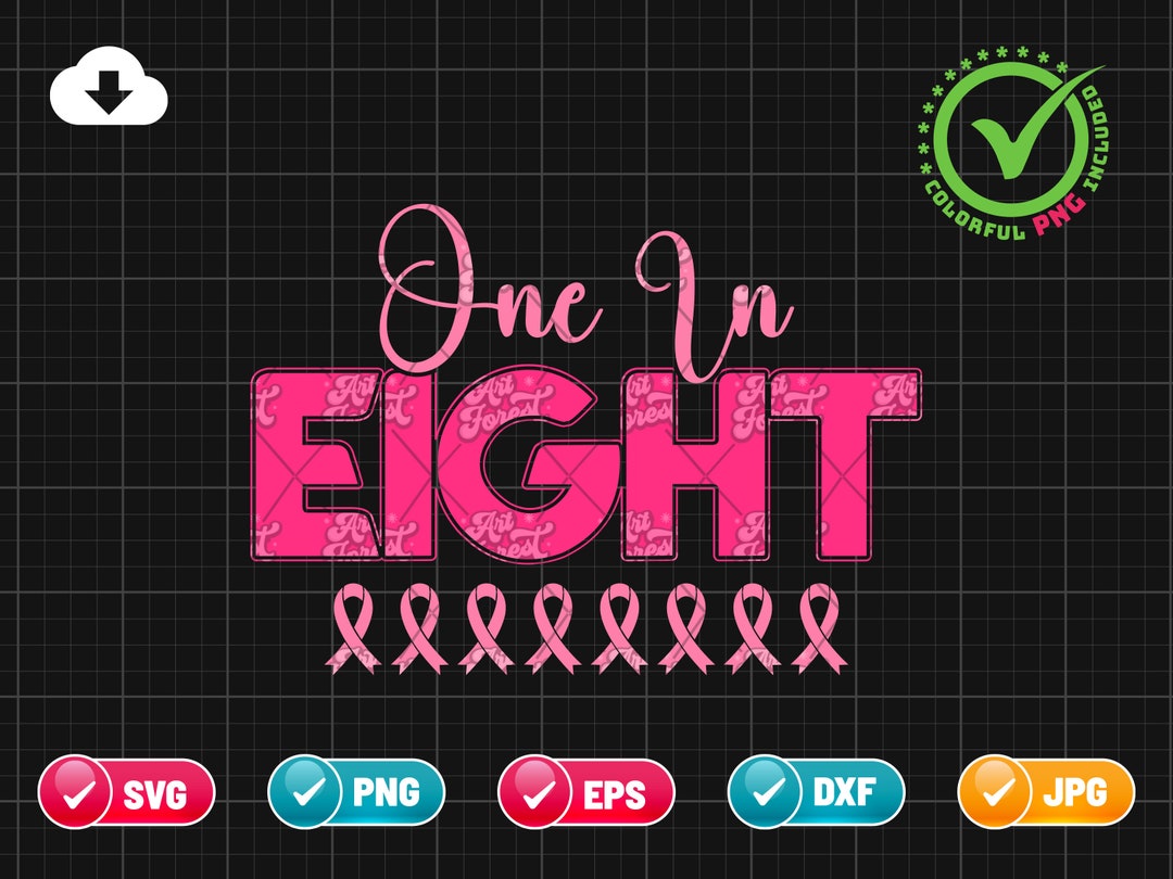 One in Eight SVG PNG EPS | Png & Cricut File Digital Download - Etsy