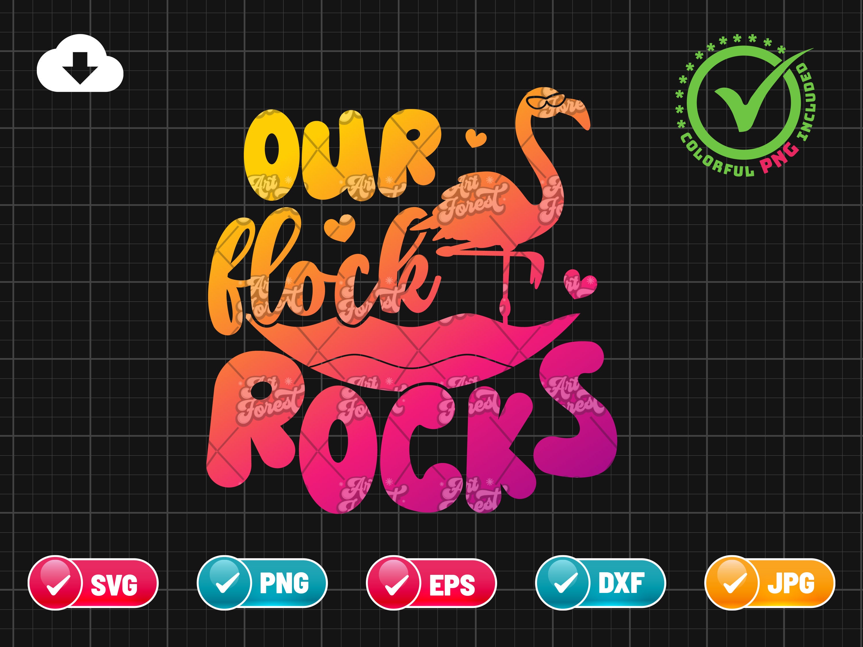 This Flock Rocks Our Flock Rocks SVG PNG EPS | Flock Svg | Flamingo Svg | Beach Svg ...