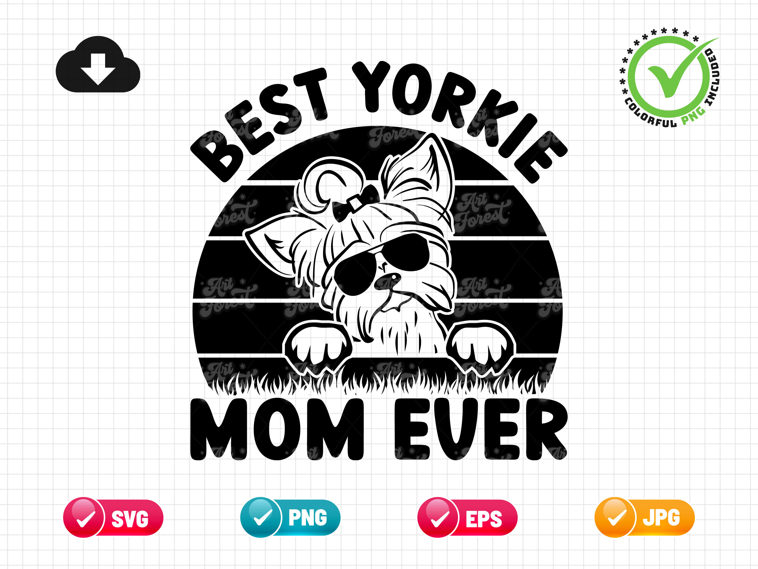 Yorkie Mom Dog Lover Makeup Bag, Yorkshire Terrier Gifts