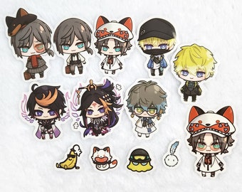 Nijisanji EN - Clear Stickers - Mysta Rias, Sonny Brisko, Shu Yamino, Ike Eveland