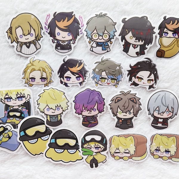 Nijisanji EN - MORE Vinyl Stickers - (Luxiem) Shu Luca Ike Vox, (Noctyx) Sonny Alban Uki Fulgur