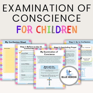 Children&#39;s Examination of Conscience & Confession Guide (Digital Download)