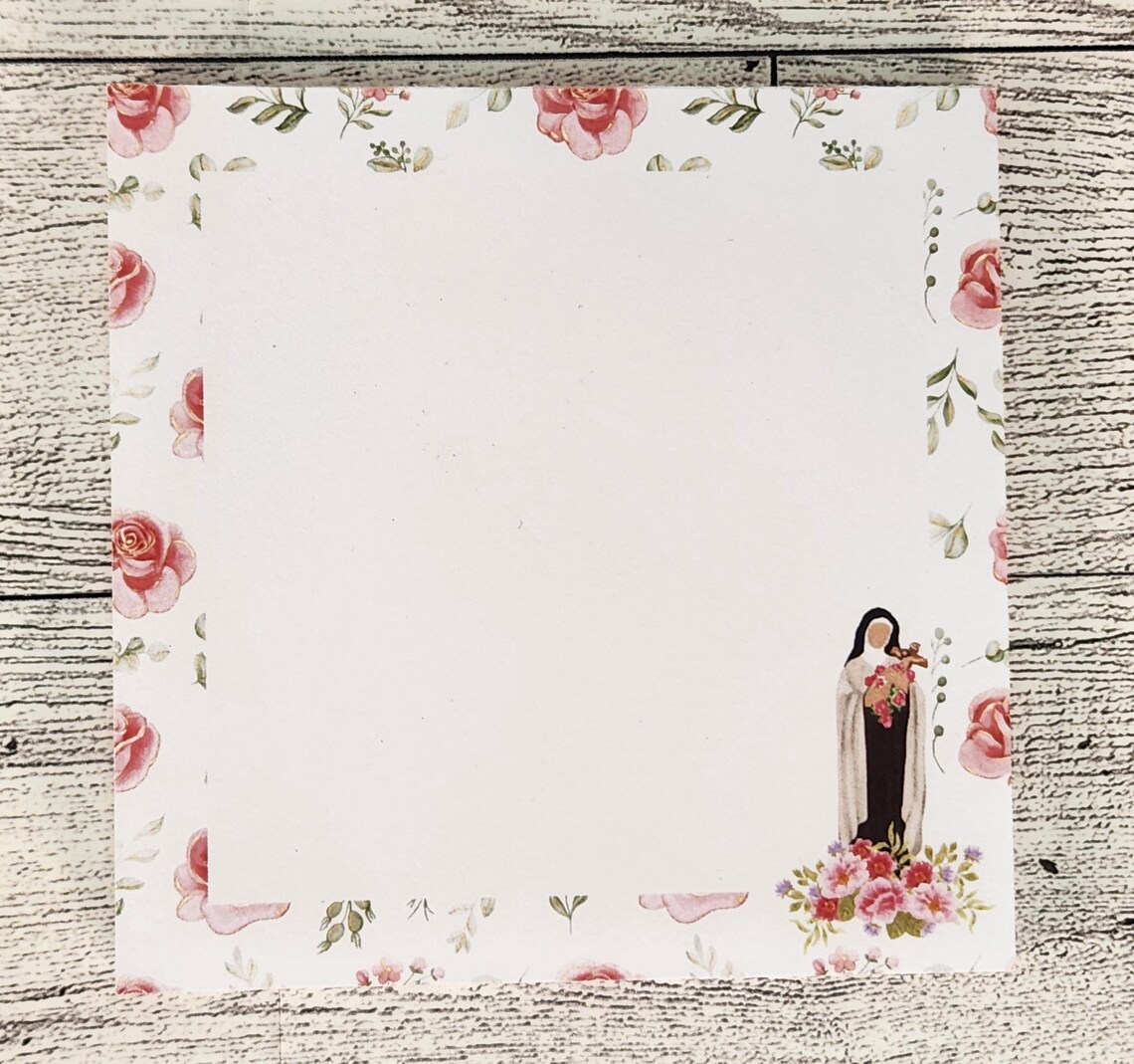 Saint Thérèse of Lisieux Notepad Set: Catholic Stationery Gift - Etsy