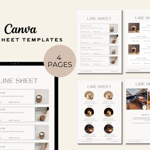 Wholesale Catalog | Editable Line Sheet Template | Pricing Ebook Template | Catalog Template | Wholesale Price Sheet | Minimalist Wholesale