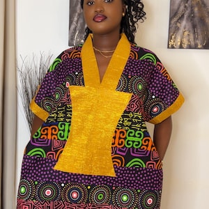 African Ankara Boubou dress,  African print dress, Nigerian dress,  Tie and Dye, Boubou| Rich aunty, Bubu