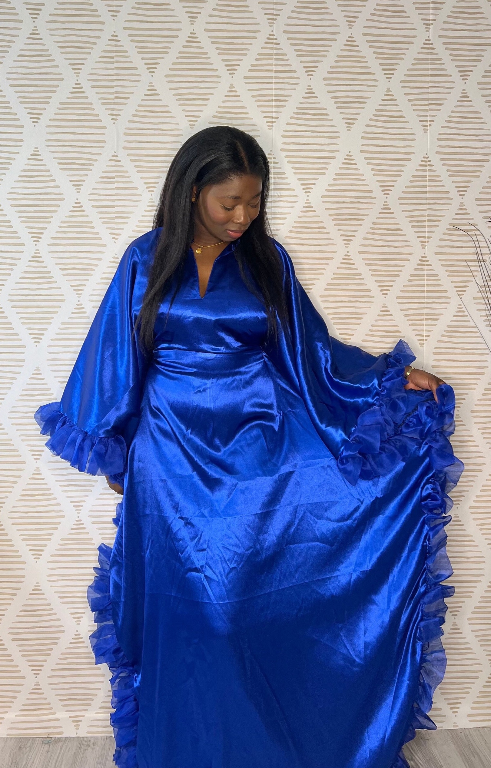 The Butterfly Bubu Dress Rich Auntie Dress Boubou Brocade