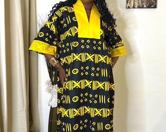 African Ankara Boubou dress,  African print dress, Nigerian dress,  Tie and Dye, Boubou| Rich aunty, Bubu
