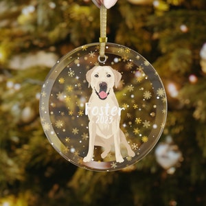 Silver lab christmas ornaments clearance