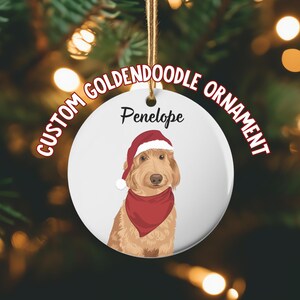Personalized Golden Doodle Ornament, Custom Pet Ornament, Dogs First Christmas, Labradoodle Ornament, Goldendoodle Gifts, Poodle Ornaments