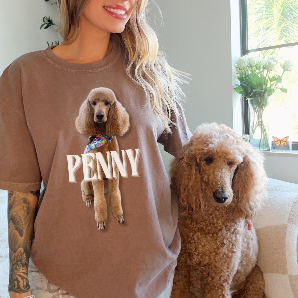 Dog Mom Bootleg Rap Tee, Custom Pet Photo Shirt, Comfort Colors Dog Shirt, Vintage 90S Hip Hop Dog Lover Gift, Trendy Pet T-Shirt With Photo Store24Hs