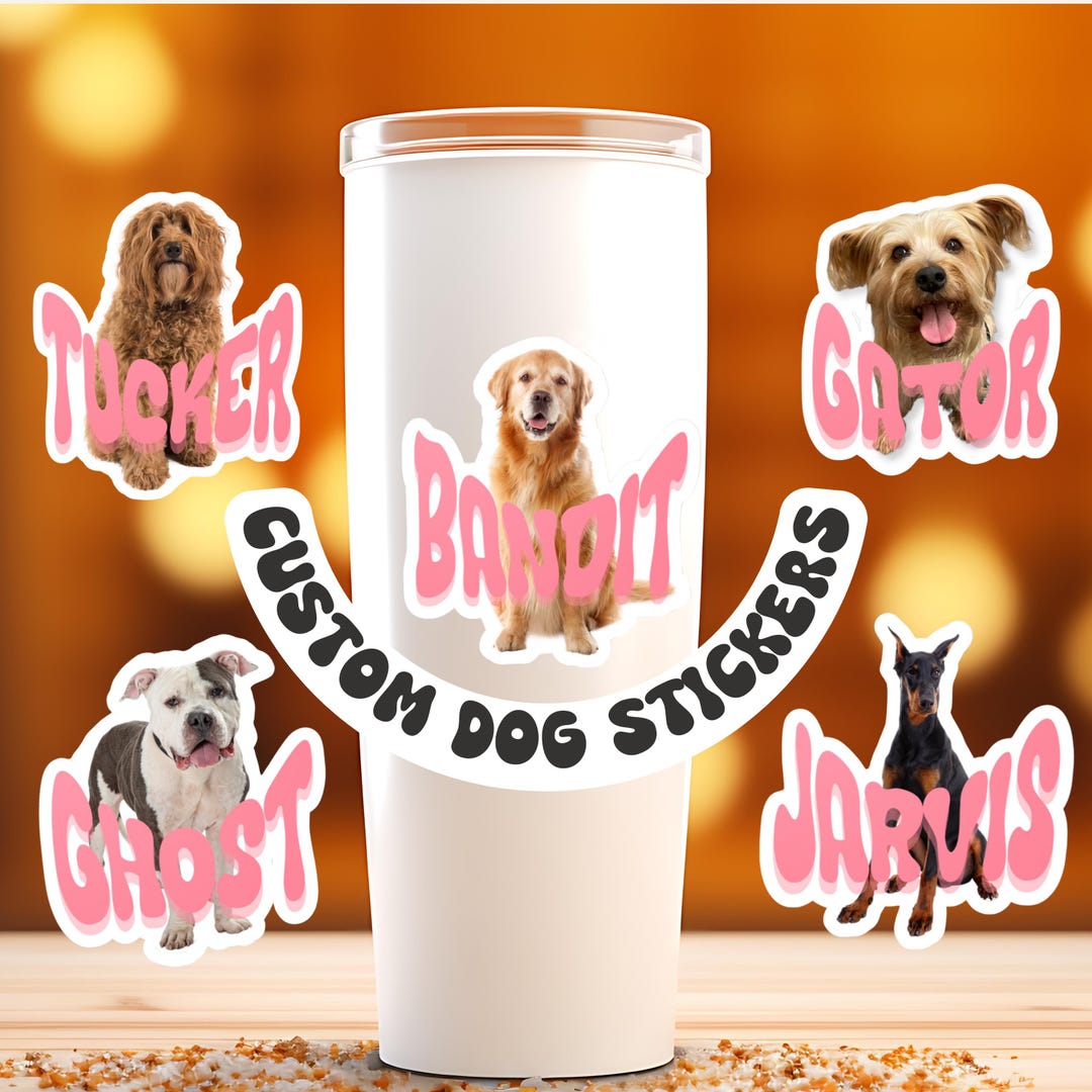 Custom Dog Sticker, Personalized Pet Sticker, Rescue Dog Sticker ...