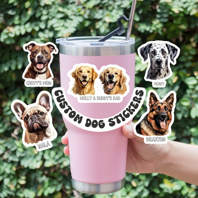Dog Name Sticker Design Personalized Dog Stickers, Custom Pet Decal, German Shepard Sticker ...