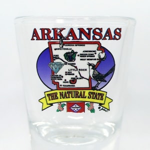 Arkansas State Elements Map Shot Glass