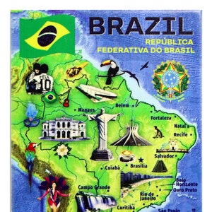 KW Vinyl Magnet Two Pack Brazilian Flag Magnetic Brazil Bra BA Car...