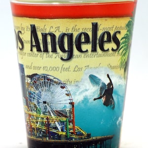 Copo de shot com design de selo de Los Angeles Califórnia